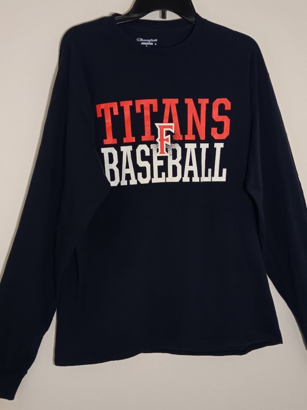 Champion Cal State Fullerton Titans baseball long sleeve shirt navy